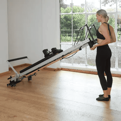 thumbnail image 2 of Align-Pilates – C8-S Pro Pilates Reformer | Commercial-Grade | Smooth & Quiet | Space-Saving Design | Max Weight 330lbs | Suitable Users 4'10 – 6'4" | Measures 96 (L) X 26 (W 2 of 14