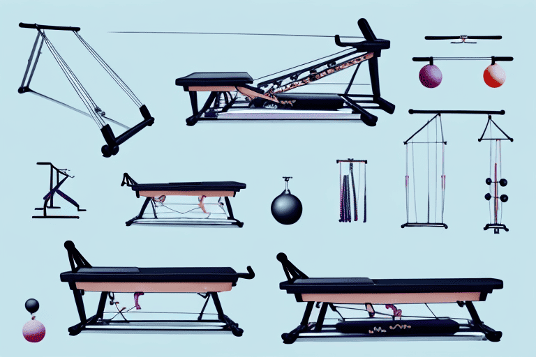 A pilates reformer machine